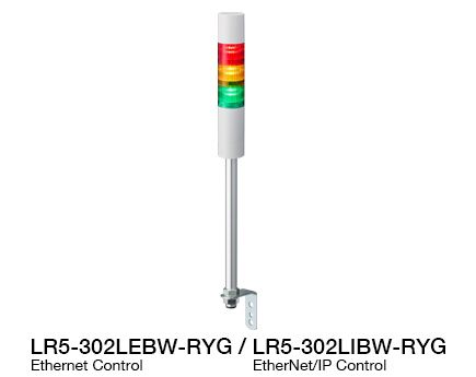 Φ50 LED Signal Tower (Ethernet / EtherNet/IP Control Compatible) LR5-LAN Series