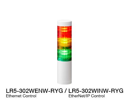 Φ50 LED Signal Tower (Ethernet / EtherNet/IP Control Compatible) LR5-LAN Series