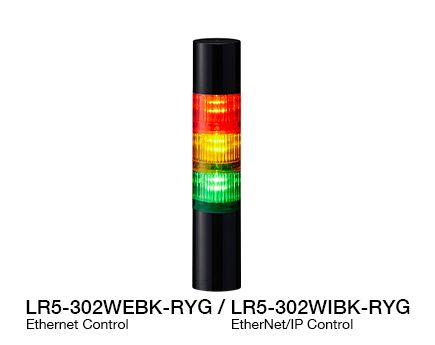 Φ50 LED Signal Tower (Ethernet / EtherNet/IP Control Compatible) LR5-LAN Series