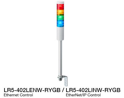 Φ50 LED Signal Tower (Ethernet / EtherNet/IP Control Compatible) LR5-LAN Series