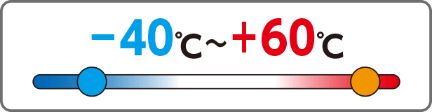 &ndash;40&deg;C to +60&deg;C